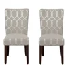 Kirkland's Home Pewter Lattice Parsons Chairs, Set Of 2- Dining Chairs