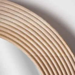 Kirkland's Home Pill Capsule Oval Shaped Wood Wall Mirror- Decorative Mirrors