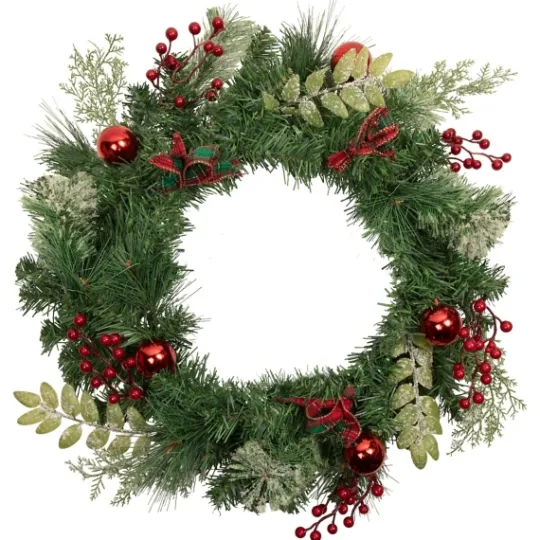 Kirkland's Home Pine And Berry Christmas Wreath, 24 In.- Wreaths