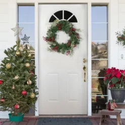 Kirkland's Home Pine And Berry Christmas Wreath, 24 In.- Wreaths