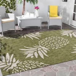Kirkland's Home Pineapple Indoor/Outdoor Area Rug, 5X7- Outdoor Rugs