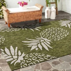 Kirkland's Home Pineapple Indoor/Outdoor Area Rug, 5X7- Outdoor Rugs