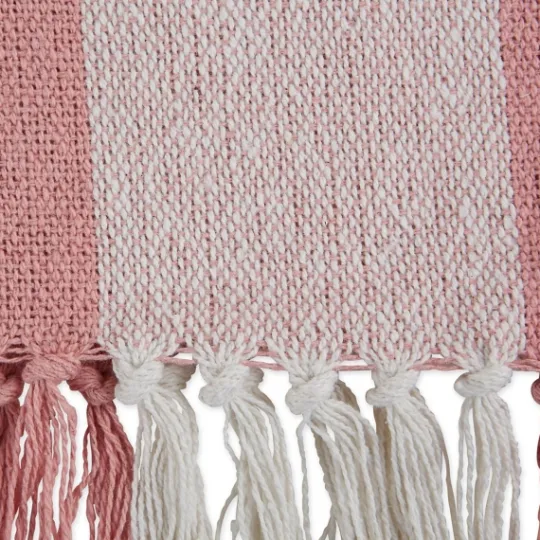 Kirkland's Home Pink And White Buffalo Check Throw- Blankets & Throws