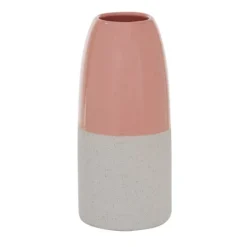 Kirkland's Home Pink And White Ceramic Vase, 11 In.- Vases