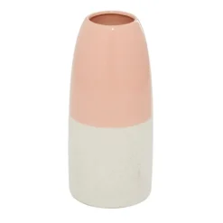 Kirkland's Home Pink And White Ceramic Vase, 11 In.- Vases