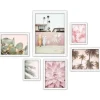 Kirkland's Home Pink Beach Photography Framed Art Prints, Set Of 6- Framed Art