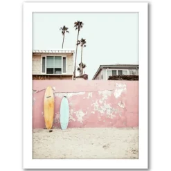 Kirkland's Home Pink Beach Photography Framed Art Prints, Set Of 6- Framed Art