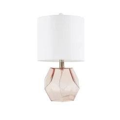 Kirkland's Home Pink Glass Stella Table Lamp- Table Lamps