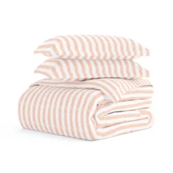 Kirkland's Home Pink Rugged Stripe 2-Pc. Twin Duvet Cover Set- Duvets