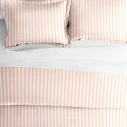 Kirkland's Home Pink Rugged Stripe 2-Pc. Twin Duvet Cover Set- Duvets