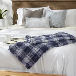 Kirkland's Home Plaid Plush Throw- Blankets & Throws