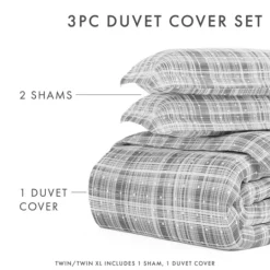 Kirkland's Home Plaid Polka Dot 2-Pc. Twin Duvet Cover Set- Duvets