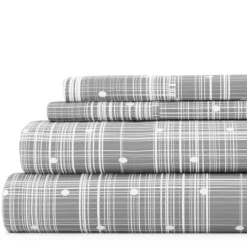 Kirkland's Home Plaid Polka Dot 3-Pc. Twin Sheet Set- Bed Sheets