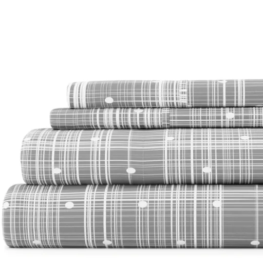 Kirkland's Home Plaid Polka Dot 3-Pc. Twin Sheet Set- Bed Sheets