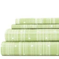 Kirkland's Home Plaid Polka Dot 3-Pc. Twin Sheet Set- Bed Sheets