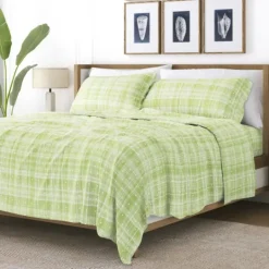 Kirkland's Home Plaid Polka Dot 3-Pc. Twin Sheet Set- Bed Sheets