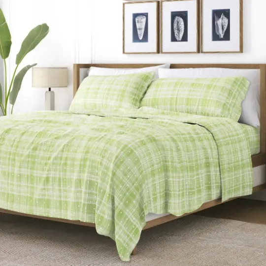 Kirkland's Home Plaid Polka Dot 3-Pc. Twin Sheet Set- Bed Sheets