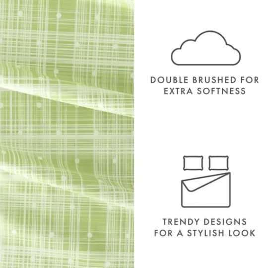 Kirkland's Home Plaid Polka Dot 3-Pc. Twin Sheet Set- Bed Sheets