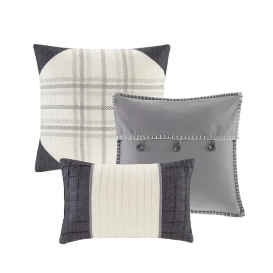 Kirkland's Home Plaid Reversible 6-Pc. Full/Queen Coverlet Set- Bedspreads & Coverlets