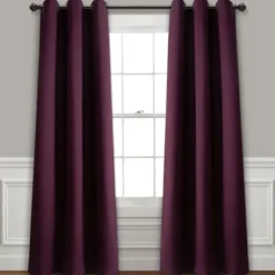 Kirkland's Home Plum Absolute Blackout Curtain Panel Set, 84 In.- Curtains & Drapes