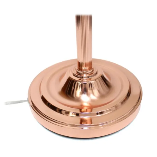 Kirkland's Home Polished Rose Gold And White Reading Arm Torchiere- Floor Lamps