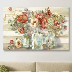 Kirkland's Home Poppies And Eucalyptus Canvas Art Print, 48X32 In.- Canvas Art