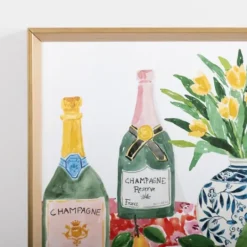 Kirkland's Home Popping Champagne Bottles Framed Art Print- Framed Art