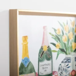 Kirkland's Home Popping Champagne Bottles Framed Art Print- Framed Art