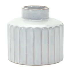 Kirkland's Home Porcelain Ribbed Vases, Set Of 2- Vases