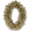 Kirkland's Home Pre-Lit Glittery Pine Oval Christmas Wreath- Wreaths