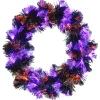 Kirkland's Home Pre-Lit Purple Fiber Optics Halloween Wreaths- Wreaths
