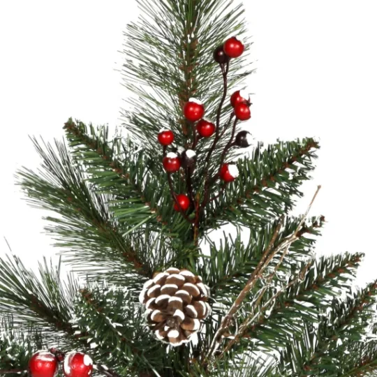 Kirkland's Home Pre-Lit Snow Tipped Berry And Pinecone Garland- Arrangements & Greenery