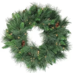Kirkland's Home Pre-Lit White Valley Pine Wreath- Wreaths