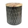 Kirkland's Home Pressed Metal Drum Storage Accent Table- Accent & End Tables
