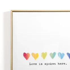 Kirkland's Home Pride Love Is Spoken Here Framed Art Print- Wall Quotes & Signs