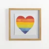 Kirkland's Home Pride Rainbow Heart Framed Art Print- Framed Art