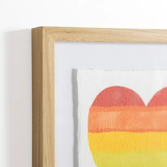 Kirkland's Home Pride Rainbow Heart Framed Art Print- Framed Art