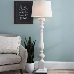 Kirkland's Home Prussia White Floor Lamp- Floor Lamps