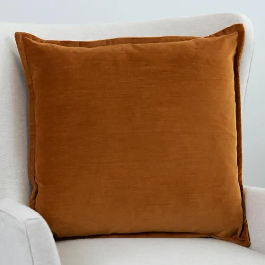 Kirkland's Home Pumpkin Velvet Duck Feather Throw Pillow- Pillows