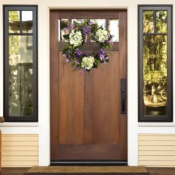 Kirkland's Home Purple And White Hydrangea Wreath- Wreaths