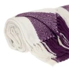 Kirkland's Home Purple Chalet Striped Fringe Throw- Blankets & Throws