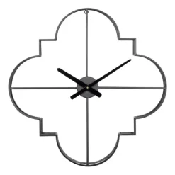 Kirkland's Home Quatrefoil Iron Cut-Out Wall Clock- Clocks