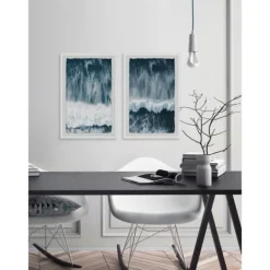 Kirkland's Home Raging Waves Diptych 2-Pc. Framed Wall Art Set- Framed Art