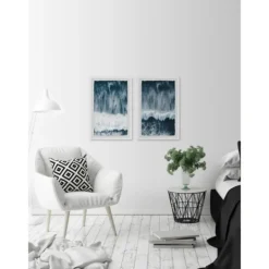 Kirkland's Home Raging Waves Diptych 2-Pc. Framed Wall Art Set- Framed Art