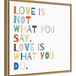 Kirkland's Home Rainbow Words I Framed Canvas Art Print- Wall Quotes & Signs