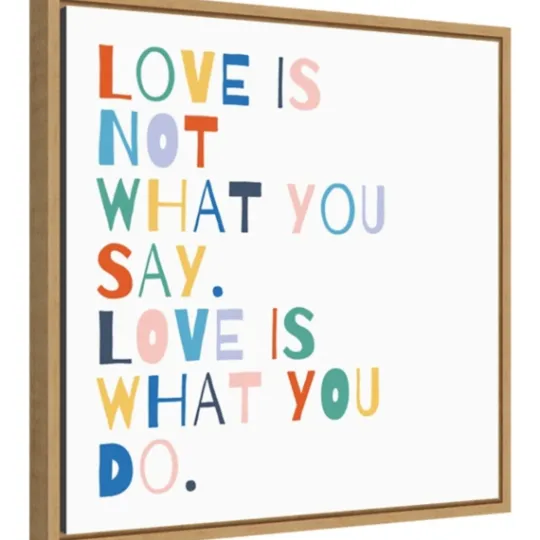 Kirkland's Home Rainbow Words I Framed Canvas Art Print- Wall Quotes & Signs