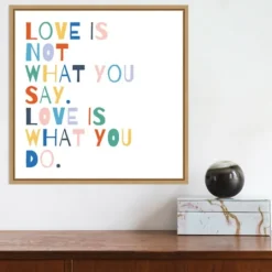 Kirkland's Home Rainbow Words I Framed Canvas Art Print- Wall Quotes & Signs