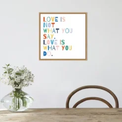 Kirkland's Home Rainbow Words I Framed Canvas Art Print- Wall Quotes & Signs