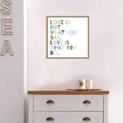 Kirkland's Home Rainbow Words I Framed Canvas Art Print- Wall Quotes & Signs
