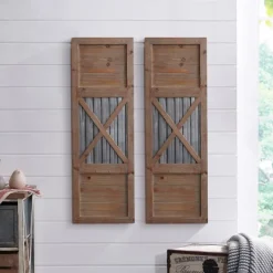 Kirkland's Home Raleigh Shutters, Set Of 2- Wall Plaques